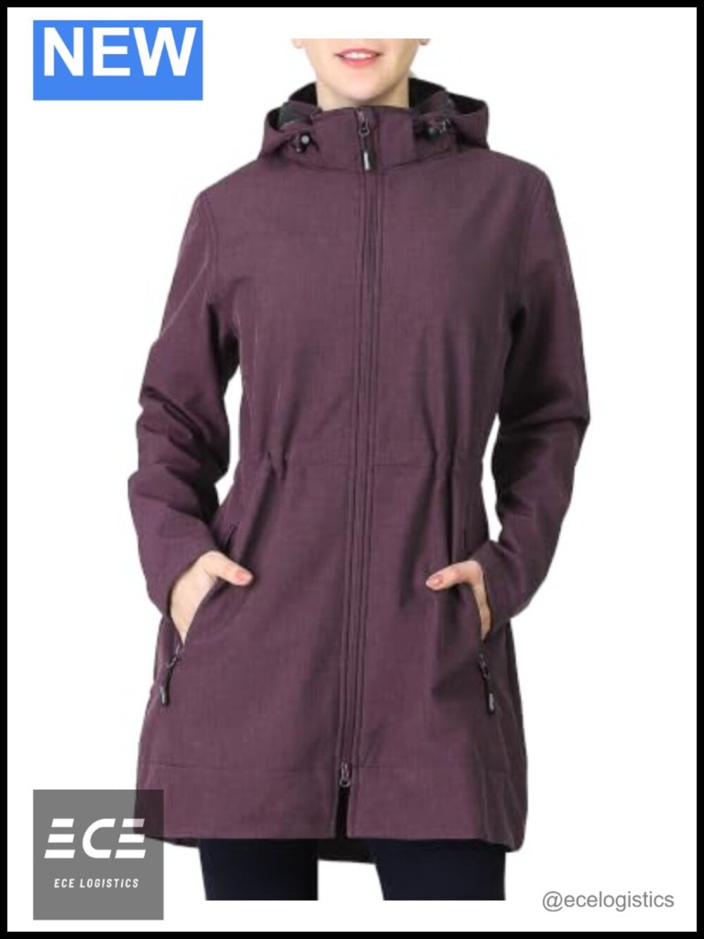 Women's Softshell Jacket Waterproof Fleece Lined Raincoat Windbreaker